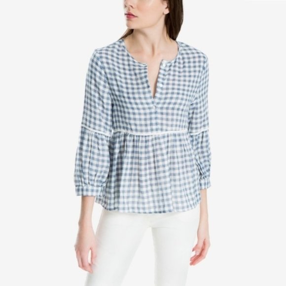 Max Studio Tops - Max Studio Gingham Empire Waist Babydoll Top
